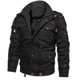 Wiaofellas New Autumn Winter Jackets Men Coats Fashion Windbreaker Denim Jacket Motorcycle Jacket Hot Outwear Stand Slim Military