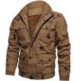 Wiaofellas New Autumn Winter Jackets Men Coats Fashion Windbreaker Denim Jacket Motorcycle Jacket Hot Outwear Stand Slim Military