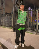 Wiaofellas New Y2K high street men hip-hop print trendy high waist loose jeans couple retro casual straight-leg pants gothic trousers