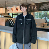 Wiaofellas Pi Shuai's Suede Coat for Men's Autumn Feet Design Sense Jacket New Hong Kong Style Autumn Wear Men Clothing Daily Overcoat