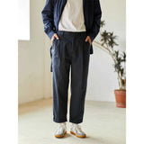 Wiaofellas Japanese Style Men's Fashion Classic Casual Pants Solid Color Business High Quality Straight Pants Khaki Color Trousers