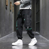 Wiaofellas Streetwear Hip Hop Wide Leg Length Trousers Fashion Casual Fashion Jogger Pants Multi-pocket Cargo Pants