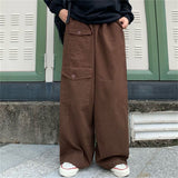 Wiaofellas Y2K Pants Men Hip Hop Cargo Y2k Overalls 2023 New Harajuku Fashion Rock Wide Leg Loose Baggy Trousers Streetwear valorant
