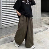 Wiaofellas Vintage Baggy Cargo Pants Men Parachute Wide Leg Trousers Male Oversize Retro Loose Casual Japanese Streetwear Hip Hop