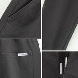 Wiaofellas Hong Kong Style Cotton Casual Trousers Men's Ankle-length Pants Spring and Summer Solid Colour Simple Straight All-match