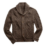 Wiaofellas New Design Men Autumn Winter Knit Cardigan Thickness Warm Hot Fashion Casual Daily Sweater Male Syle Coat