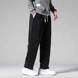 Wiaofellas Coffee, Gray, Black, Casual Pants Men's Spring And Autumn Style Wide Leg Pants Straight Loose Pants