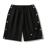 Wiaofellas Full Open Summer Thin Breasted Shorts Men's Loose Solid Color Straight Outer Wear Casual Shorts Five-point Sweat Shorts