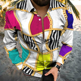 Wiaofellas Europe America Men Fashion Casual Clothing Long sleeved Shirt Hawaiian Cardigan Gentleman Design Everyday Formal Wear Button Top