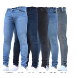 Wiaofellas Men Pants Fashion Men Casual Pants Stretch Jeans Skinny Work Trousers Male Vintage Wash Plus Size Jean Slim Fit for Men Clothing