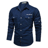 Wiaofellas Brand Military Army Shirt Men Spring Autumn 100% Pure Cotton Long Sleeve Tactical Shirts Plus Size 6XL Camisa Masculina