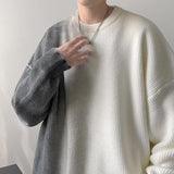 Wiaofellas Fashion Printed O-Neck Tie Dye Sweater Men's Clothing Autumn New Loose Casual Pullovers Long Sleeve All-match Korean Tops