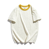 Wiaofellas Men Women Vintage Fashion Loose Casual Cotton Short Sleeve T-shirt Couple Spouse Kids T Shirt Father Mother Children Clothing