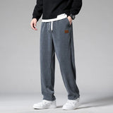 Wiaofellas Coffee, Gray, Black, Casual Pants Men's Spring And Autumn Style Wide Leg Pants Straight Loose Pants