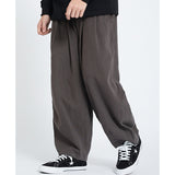 Wiaofellas Tide Brand Straight Wide-leg Casual Pants Men's Autumn Simple Japanese Thin Cotton Trousers High Street Hip-hop Baggy Pants