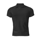 Wiaofellas Summer Vacation Leisure Polo Shirt Sports Lapel Thin Section Simple Solid Color Short-sleeved Quick-drying Top Men's Clothing