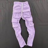 Wiaofellas Fall Winter Streetwear Men's Cargo Pants Pockets Sweat Pants Casual Trousers Mens Jogging Pants Sweatpants