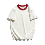 Wiaofellas Men Women Vintage Fashion Loose Casual Cotton Short Sleeve T-shirt Couple Spouse Kids T Shirt Father Mother Children Clothing