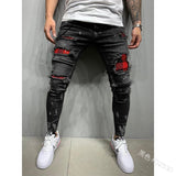 Wiaofellas Men Pants Fashion Men Casual Pants Stretch Jeans Skinny Work Trousers Male Vintage Wash Plus Size Jean Slim Fit for Men Clothing