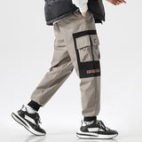 Wiaofellas Winter Men's Multi Pocket Loose Casual Pants Fashion Trend Sweatpants Thickened Plush Overalls Elastic Waist Trousers M-4XL