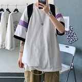 Wiaofellas Summer Cotton Short-sleeved T-shirt Men Fashion Casual Oversized T Shirt Men Streetwear Hip-hop Loose Pullover O-neck Tshirt Men