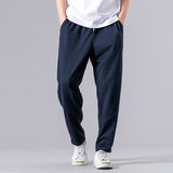 Wiaofellas Harlan Pants Men's Loose Casual Sports Chinese Style Men's Pants Large Size Sweatpants Solid Color Full Length Trousers