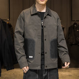 Wiaofellas Gray Green, Black, Dark Gray, Spring And Autumn New Lapel Jacket Men's Slim Top Men's Casual Thin Coat 4XL