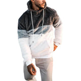 Wiaofellas New Autumn Hooded Plush Long-Sleeved Leisure Sports Hoodie Match Color