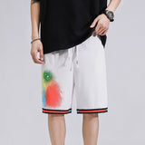 Men Patchwork Harajuku Causal Shorts 2022 Summer Mens Streetwear Basketball Shorts Male Cotton Loose Running Shorts 4XL