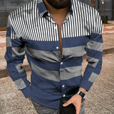 Wiaofellas Europe America Men Fashion Casual Clothing Long sleeved Shirt Hawaiian Cardigan Gentleman Design Everyday Formal Wear Button Top