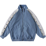Wiaofellas Spring Varsity Jacket Men Korean Fashion Patchwork Stripe Single Breasted Design Sportswear Coats Women Thin College Jackets