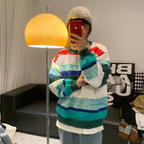 Wiaofellas-Winter Men's Round Neck Long Sleeve Knitting Fashion Trend Coats Casual Loose Wool Sweater Clothes Oversized Pullover
