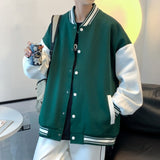 Wiaofellas Campus Couple Single-breasted Varsity Clothing Spring and Autumn New Active Jacket Lightweight and Thin Baseball Jacket