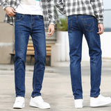 Wiaofellas 6 Colors Spring Summer Men's Thin Straight-leg Loose Jeans Classic Style Advanced Stretch Baggy Pants Male Plus Size 40 42 44