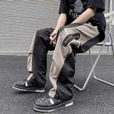 Wiaofellas Techwear Parachute Cargo Pants Men Patchwork Zipper Loose Casual Trousers Male Summer Streetwear Hip Hop Spliced 5XL