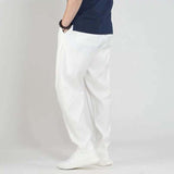 Wiaofellas Harlan Pants Men's Loose Casual Sports Chinese Style Men's Pants Large Size Sweatpants Solid Color Full Length Trousers