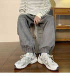 Wiaofellas Men's Pants Loose and Versatile Fashion Autumn/winter Style Commuter Casual Street Harlan Sweatpants