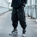Wiaofellas New Streetwear Men's Multi Pockets Cargo Harem Pants Hip Hop Casual Male Track Pants Joggers Trousers Fashion Harajuku Men Pants
