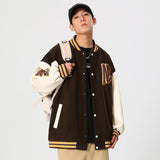 Wiaofellas Men Spring Baseball Clothes Leather Jacket Bomber Street Style Embroidered Fashion Vintage Tooling Jacket Harajuku Brand Jacket