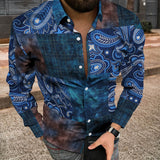 Wiaofellas Europe America Men Fashion Casual Clothing Long sleeved Shirt Hawaiian Cardigan Gentleman Design Everyday Formal Wear Button Top