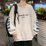 Wiaofellas Spring And Autumn Casual Loose Pullover Round Collar Hoodie Men's Large Size Tide Brand Long Sleeve Black Gray Blue Orange M-5XL