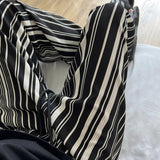 Wiaofellas Summer Pleated Pants Men Fashion Oversized Ice Silk Pants Men Streetwear Korean Loose Straight Striped Pants Mens Trousers M-2XL