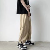Wiaofellas Men's Summer Pants Cityboy Thin Nine-point Pants Men's Loose Straight All-match Tide Brand Tooling Casual Leggings