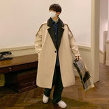 Wiaofellas Winter Men's Thicken Lamb Woolen Blends Splicing Color Woolen Coat Fashion Trend Parkas Keep Warm Lapel Collar Snow Jackets