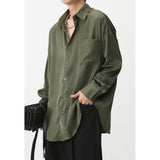 Wiaofellas Spring Men's Product Long Sleeve Loose Relaxed Simple Shirt High Quality Single Wear Coats Korean Style Shirts  M-XL