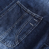 Wiaofellas Cityboy Denim Shirt Men Cityboy Streetwear Vintage Fashion Oversize Loose Casual Short Sleeve Jeans Cargo Shirts Male Blouses