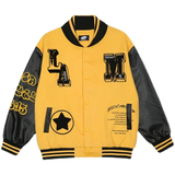 Wiaofellas Hip-Hop Letters Embroidered Jackets Coats In Europe And America Men's Y2K Street Retro Baseball Uniform Couple Casual Jacket Men