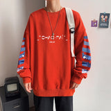 Wiaofellas Spring And Autumn Casual Loose Pullover Round Collar Hoodie Men's Large Size Tide Brand Long Sleeve Black Gray Blue Orange M-5XL