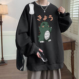 Wiaofellas Men's Oversized Hoodie Off White Autumn Hoodies Oversize for Men Funny  Dinosaur Print 5XL Man Casual Wear Hoody Male Sweatshirt