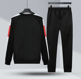 Wiaofellas Autumn Men Casual Sports Set Round Neck Tracksuit Fashion Sweatshirt and Sweatpants 2 Piece Sets Male Sportswear Outfit Set